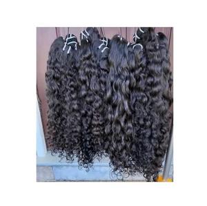 Extensions de cheveux vierges bruts cambodgiens à ondulation naturelle, double trame, non traités, vente en gros, cheveux humains vierges, cuticules alignées - Product Image 4