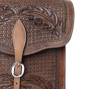 กระเป๋าทรงอานม้าหนังแท้สำหรับขี่ม้าอุปกรณ์สำหรับขี่ม้าแบบตะวันตก - Product Image 3