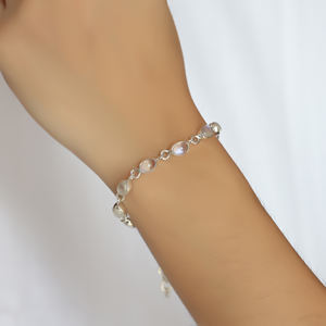 Bracelet pour femme en argent sterling 925, style bohème, élégant - Cadeau pour elle, bijoux en argent faits à la main - Product Image 6