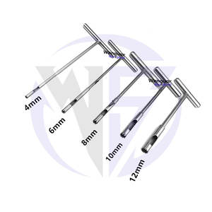 Extractor de tornillos con mango en T de acero médico, molino de hueso, instrumento quirúrgico ortopédico, herramienta reutilizable para extracción de implantes y tornillos óseos - Product Image 1