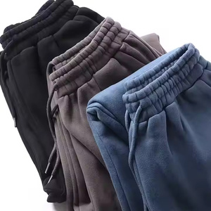 2025 nouveau Style hommes décontracté Anti-rides poids moyen coton polaire survêtement pantalons de survêtement automne fermeture éclair mouche pantalon poches pantalon - Product Image 2