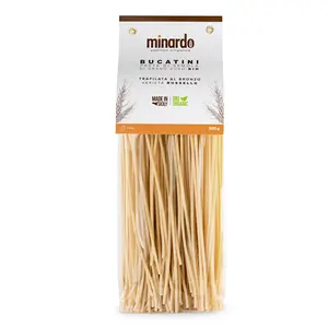 Bucatini Organic Pasta Of Durum Wheat - Italian Excellent Quality Pasta For Fine Dining