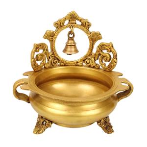 กระดิ่งทองเหลืองโบราณทำมือสำหรับตกแต่งบ้าน เทศกาล และของขวัญ ใช้ได้ทั้งภายในและภายนอกอาคาร - Product Image 2