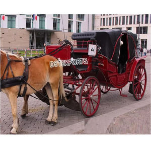 Carruaje de caballos turístico de lujo de alta calidad Exclusivo Vis-A-Vis Limousine Horse Carriage Classic White 6 Seater Horse Carriage - Product Image 3