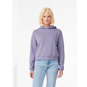 Mode FEMME CLASSIC PULLOVER mi-long crop HOODIE Dark Lavender Bella Canvas 7519 Style - Product Image 6