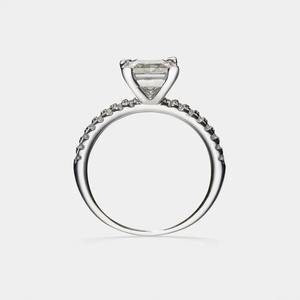 แหวนเพชรทรงเจ้าหญิง มอยส์ซาไนต์ เงินแท้ 925 ของขวัญสำหรับเธอ - Product Image 1