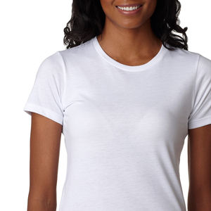 Camiseta Softstyle para mujer, camiseta DryBlend, estilo ajustado, manga corta, cuello redondo, Bella Canvas, ropa personalizada, camiseta de Jersey fino - Product Image 4
