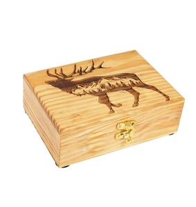 Boîte à bijoux en bois gravée à la main pour femmes-bijoux pour hommes | Boîtes décoratives | Rangement et organisateur (Buck Deer) - Product Image 3