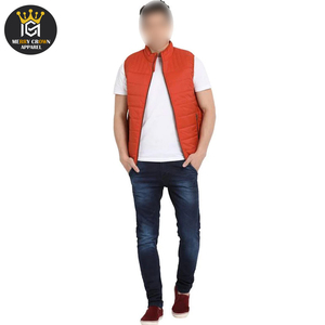 Trong Màu Rắn Sản Phẩm Tốt Nhất Puffer Vest Cho Nam Giới, Biểu Tượng Tùy Chỉnh OEM Nhà Cung Cấp Người Bán Sản Phẩm Thoáng Khí Mùa Đông Mặc Bông Vest - Product Image 5