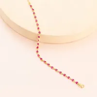 Bracelet tennis vintage pour femme en argent sterling plaqué or clair, orné de 6 diamants ronds taille brillant fantaisie