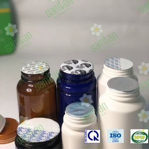 Couvercles intelligents anti-déversement en matériau composite, blancs, ronds, à fermeture lisse, recyclables pour bocaux alimentaires - Product Image 5