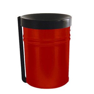 Contenitore per rifiuti autoestinguente, 16 litri, acciaio, nero - Product Image 1