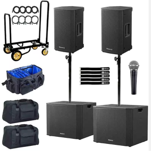 DJ XPRS102 Altavoces Activos de 10 Pulgadas con Subwoofer de 18 Pulgadas, Paquete Doble - Product Image 1