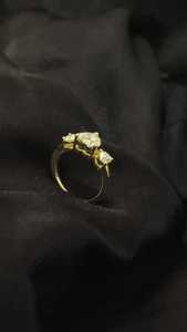 สายรัดหัวใจ CVD ประดับเพชรสีทอง14K แหวนน่ารักเรียบง่ายพร้อมใบรับรอง IGI สำหรับผู้หญิง - Product Image 4