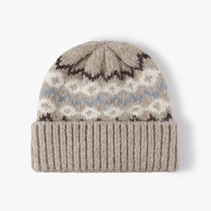 Gorro de punto térmico de tela acrílica suave con forro polar aislado elástico Unisex cálido colores personalizados y logotipo jacquard - Product Image 5