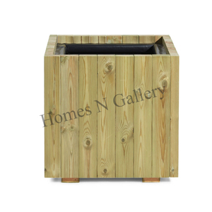 Best Selling Outdoor <b>Wooden</b> <b>Planters</b> Pots Handmade with Attractive Minimalist Design Natural Finishing Low Price - Product Image 4