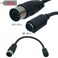 Câble convertisseur clavier souris 5 broches DIN mâle vers 6 broches Din femelle adaptateur 5 broches DIN vers PS/2 câble adaptateur