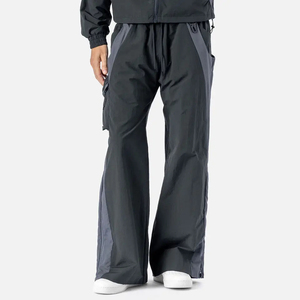 Pantalon parachute homme léger, coupe ample personnalisée, avec cordon de serrage, poches cargo en nylon, style empilé, prix de gros - Product Image 4