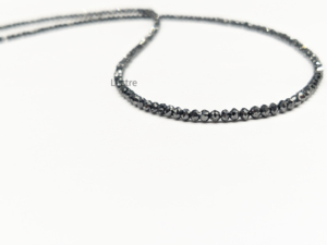 ลูกปัดแบล็คไดมอนด์ทรงรอนเดลเหลี่ยมเพชร สำหรับทำเครื่องประดับ ขนาด 2.2-2.7 มม. ความยาว 15 นิ้ว คุณภาพ TOP AAA รับรองโดยผู้ตรวจสอบบุคคลที่สาม - Product Image 6