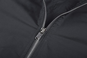 Men's Casual Comfortable Satin Bomber Jacket Solid Color <b>Zip</b> Outwear Embroidery Hood Decorations for Spring Autumn Fall Winter - Product Image 4