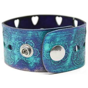Brazalete ancho de diseñador floral de latón puro 100% hecho a mano, brazalete ajustable, Regalo para mamá - Product Image 3