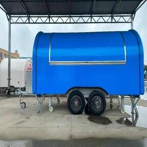 Remolque de comida remolcable personalizado para la venta Carro de helado de perro caliente móvil de acero inoxidable eléctrico - Product Image 4