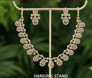 ชุดสร้อยคอสำหรับงานปาร์ตี้ทำจากหินสีทองเงางามเครื่องประดับดีไซน์หรูหราสำหรับผู้หญิงงานแต่งงานงานปาร์ตี้และของขวัญ - Product Image 5