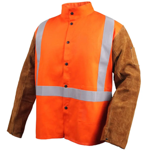 Chaquetas soldadoras de cuero de vaca divididas resistentes al fuego de cuero rápido para hombres y mujeres - Product Image 6