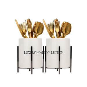 Recién llegado, cubertero de metal Premium con dije vintage y compartimentos prácticos para mesas de cena bien organizadas - Product Image 2