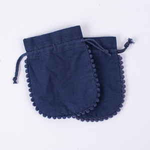 Contenedor de joyería con cordón de algodón azul marino de alta calidad, diseño indio hecho a mano, logotipo personalizable para embalaje de regalo - Product Image 6