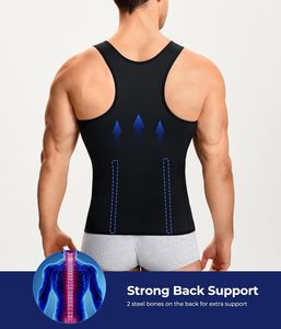 Chemise de compression pour le corps minceur débardeur Shaper sous-vêtement serré ceinture de contrôle du ventre mise en forme du corps maillot de corps serré pour hommes - Product Image 2