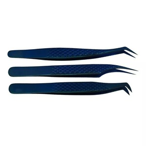 Pinzas de acero inoxidable para cejas, Clip de cabeza inclinada personalizado de alta calidad, venta al por mayor, paquete de artículos OEM - Product Image 6