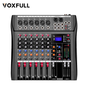Mezclador de Audio Profesional VOXFULL de 6 Canales con Bluetooth, USB, MP3, Alimentación Phantom de 48V, Consola de Mezclas para DJ, para Actuaciones en Vivo y Karaoke - Product Image 1