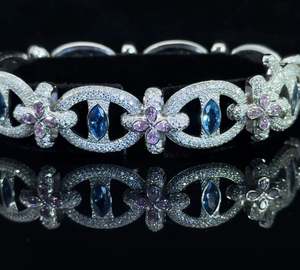 Bracelet chaîne tennis groupé plaqué or 18 carats 10mm diamant VVS Lab haute qualité glacé unisexe - Product Image 1