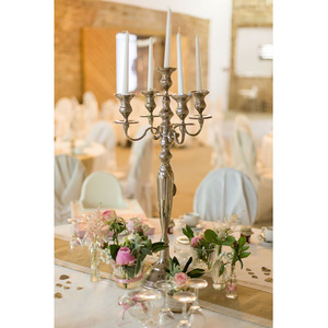 Offre Spéciale métal aluminium 5 bras candélabre bougeoir taille personnalisée or fini pour l'éclairage décoration mariage décor à la maison - Product Image 2