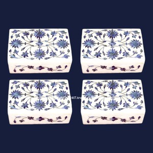 Caja de incrustaciones de mármol de alta calidad con producto hecho a mano de mejor diseño con material de nácar para almacenamiento de joyas, artículo de caja de regalo - Product Image 5