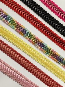 การตัดเย็บ Gimp ถักประดับด้วยเลื่อมลูกไม้ตัดสำหรับการตกแต่งชุดผ้าพันคอและเสื้อผ้าคาทอลิก Tatting - Product Image 5