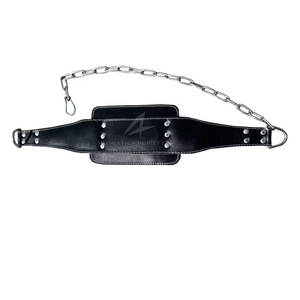 Cinturón de inmersión de gimnasio de piel de vaca de alta calidad para levantamiento de pesas Equipo de fitness duradero con cadena-2025 Tasa de venta completa - Product Image 4