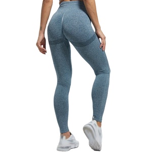 Leggings de sport sans coutures pour femmes, taille haute, effet push-up, en polyester, pour la gym et les occasions décontractées - Product Image 4