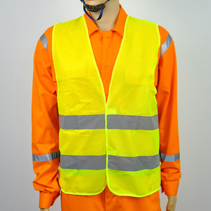 STITCHMODE Veste de travail à logo LED personnalisable Gilet de sécurité en maille haute visibilité Gants de jardin industriels en polyester réfléchissant - Product Image 1