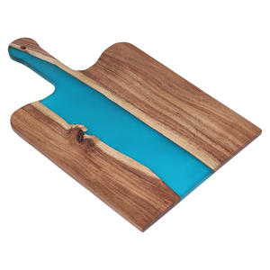 Tabla de cortar de resina y madera ecológica hecha a mano, diseño artístico elegante para cocinas, comedor de Tradebyd, hecha de plástico - Product Image 1