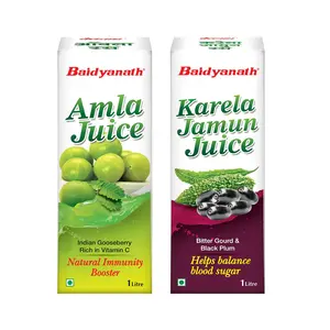 Best Grade Healthcare Supplements Baidyanath Karela Jamun and Amla Juice for Enhance Immnuity from India