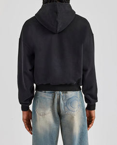 Sweat à capuche surdimensionné personnalisé pour homme, sweat à capuche imprimé en relief, streetwear, de haute qualité, 420 grammes, sweat-shirt lourd - Product Image 2