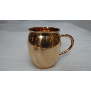 แก้วทองแดงบริสุทธิ์มีด้ามจับทองเหลือง,แก้วทองแดงคุณภาพสูงดีไซน์เนอร์ทองแดงบริสุทธิ์พร้อมเคลือบแล็กเกอร์เคลือบอาหาร - Product Image 4