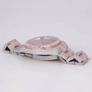 Venta caliente Moissanite Diamond Hip Hop Watch Hecho a mano en plata y chapado en oro Diamond Watch Collection VVS Clarity Diamond - Product Image 3