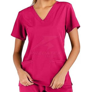 Lightweight Solid Color Medical Scrub <b>Uniform</b> Latest Style Work Wear <b>Hospital</b> <b>Uniforms</b> - Product Image 5