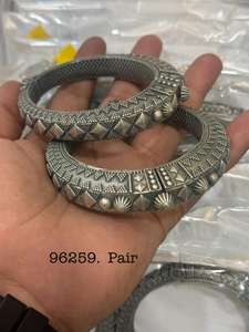 Conjunto de brazalete tradicional oxidado de plata y latón hecho a mano para mujer, conjuntos de joyería étnica para mujer, ropa de boda - Product Image 5