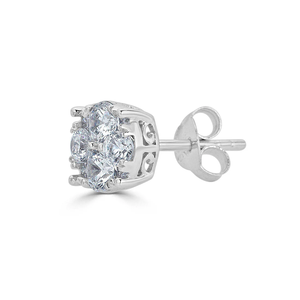 Pendientes Elegantes con Moissanita Stellar en Racimo de 0.5-1 Ct, Pieza Única - Product Image 2