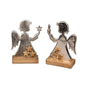 Base en bois Belle fonte d'aluminium Table Top Angel Top Qualité Meilleure vente Golden Shiny Angel - Product Image 1