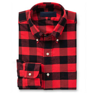 Nouveau design hommes chemises en flanelle solide 100% coton coupe régulière col roulé haute qualité respirant à manches courtes décontracté - Product Image 1